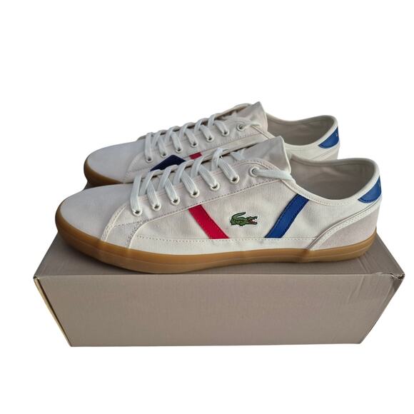 Lacoste Men Sideline 119 US 13M Off White Gum Sneakers